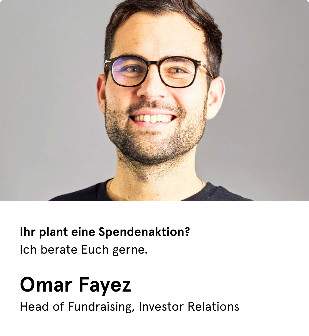 Euer Ansprechpartner für Spendenaktionen