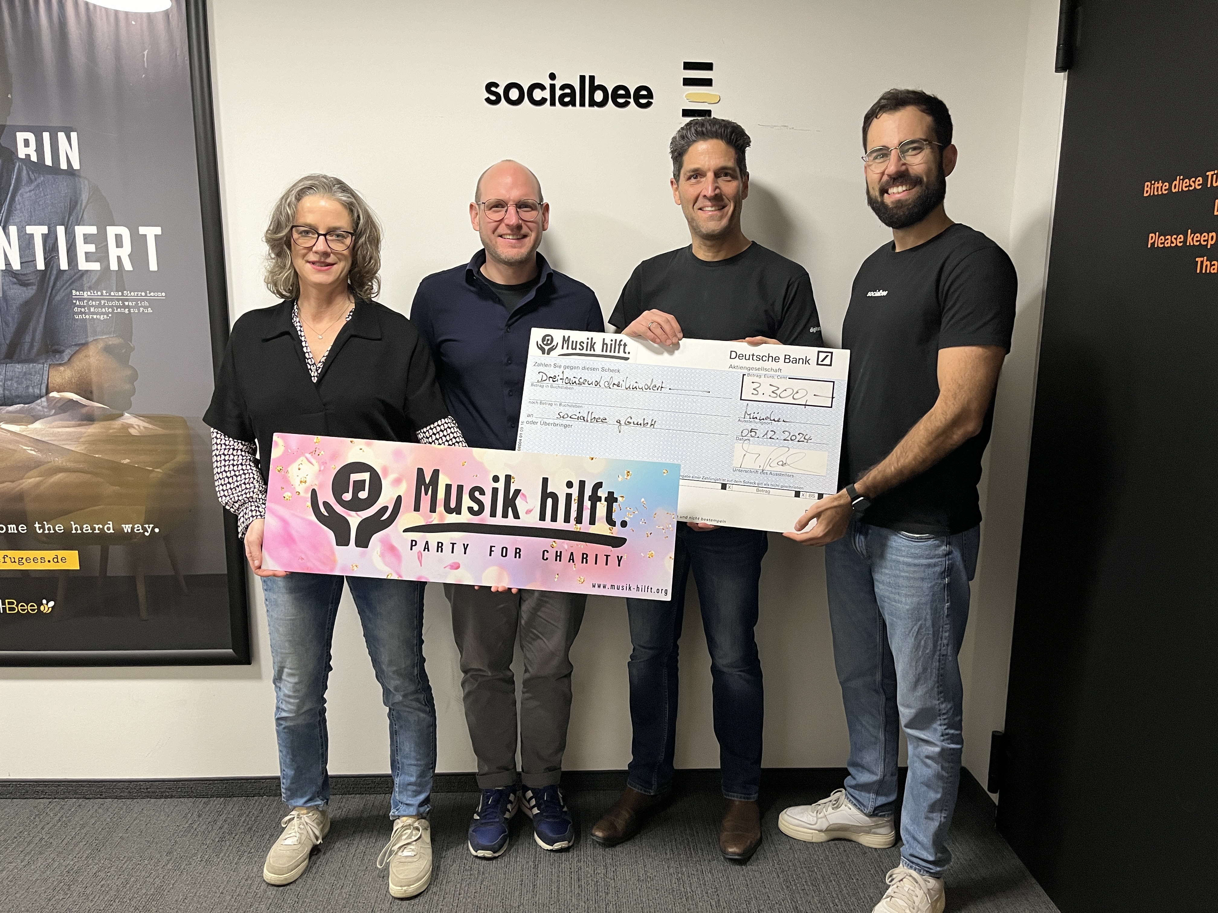 A direct donation to socialbee helps refugees right away